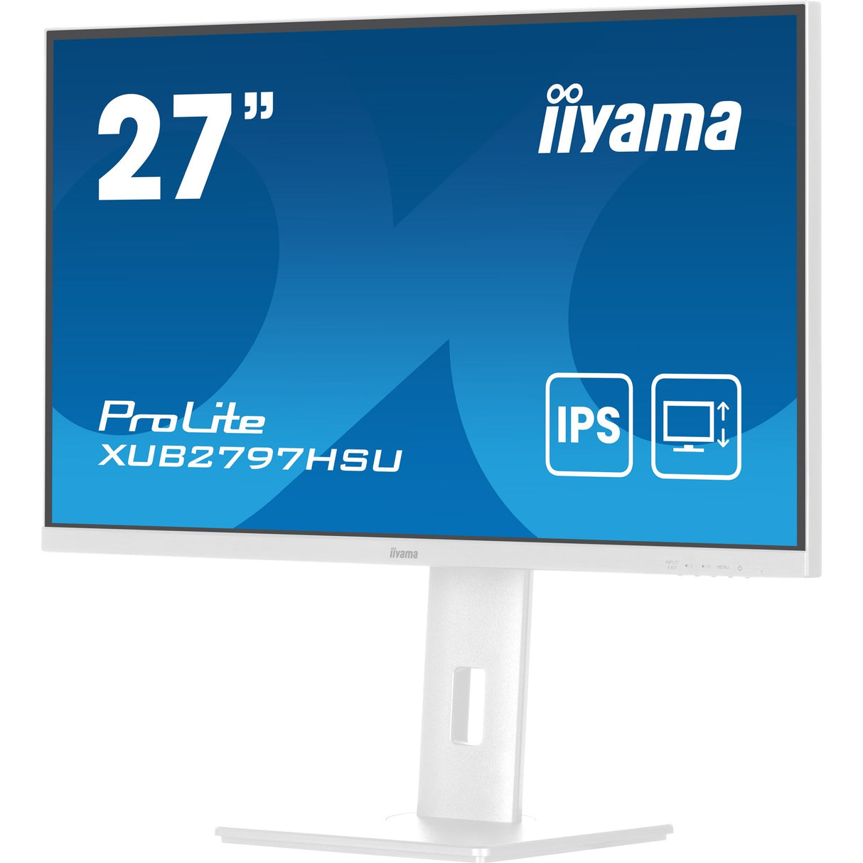 Moniteur Iiyama prolite xub2797hsu-w2 27 (blanc, HDMI, port d'affichage, 2x USB-A, USB-B)