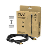 Câble Displayport 2.1 Vesa DP80 certifié Club 3D (noir, 2 mètres, 8k 240hz, 10k 60hz, 80gbps)