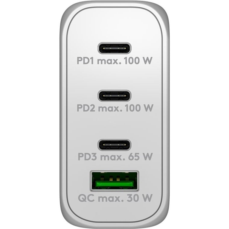 Goobay Chargeur rapide multiport USB-C PD (100 W) (Blanc)