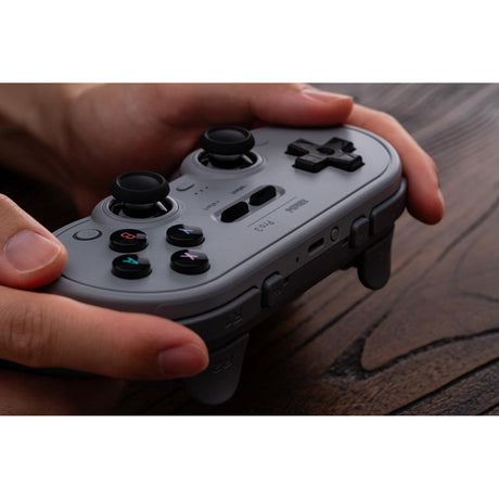 Manette de jeu bluetooth 8bitdo pro 3 (gris noir, switch 1 2, pc, android, usb bluetooth 2,4 ghz)