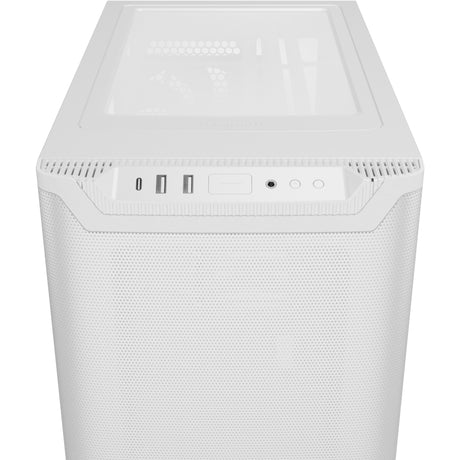 Soyez silencieux! boîtier tour midi pure base 501 airflow (blanc | 2x USB-A | 1x USB-C)