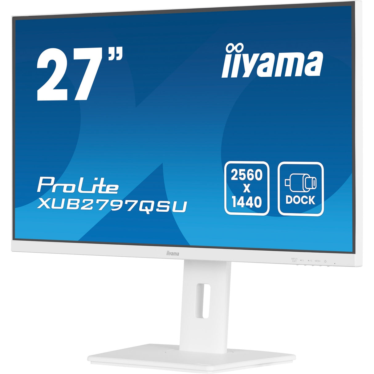 Moniteur Iiyama prolite xub2797qsu-w2 27 (blanc, HDMI, port d'affichage, 2x USB-A, USB-B)