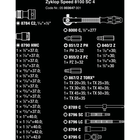 WAA 8100 SC 4 Zyklop Speed ​​Ratelset