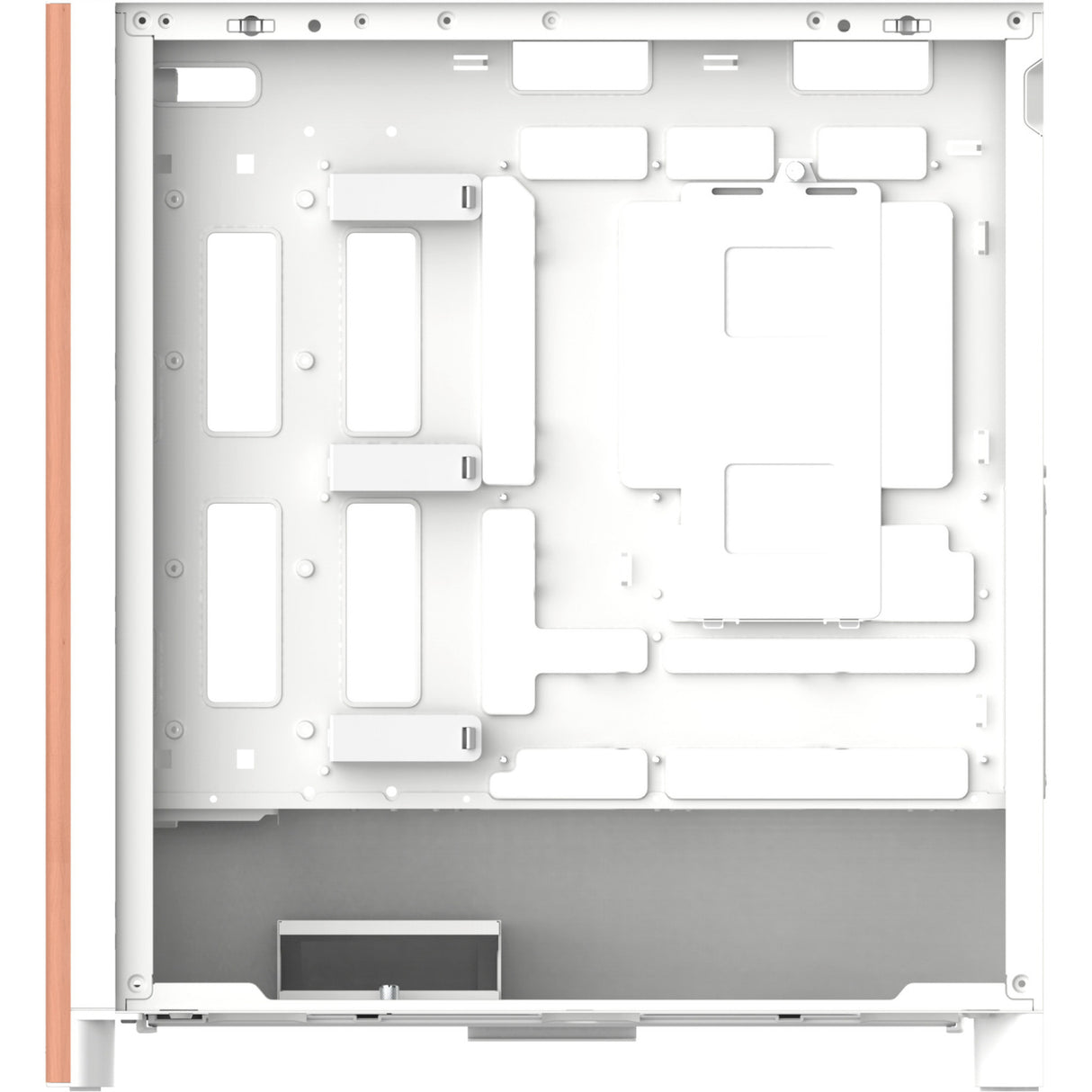 Thermaltake s370 ws snow midi tower behuizing (wit | 2x usb-a | 1x usb-c | tempered glass)
