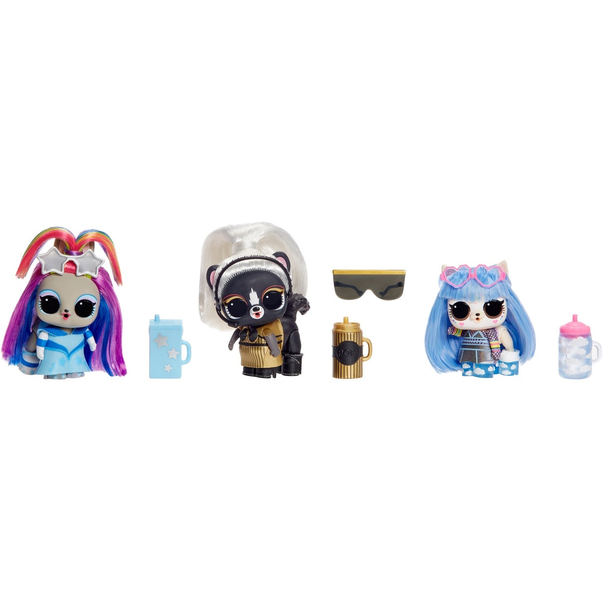 Mga divertissement mdr surprendre! - poupée cheveux cheveux cheveux animaux de compagnie (produit d'assortiment)