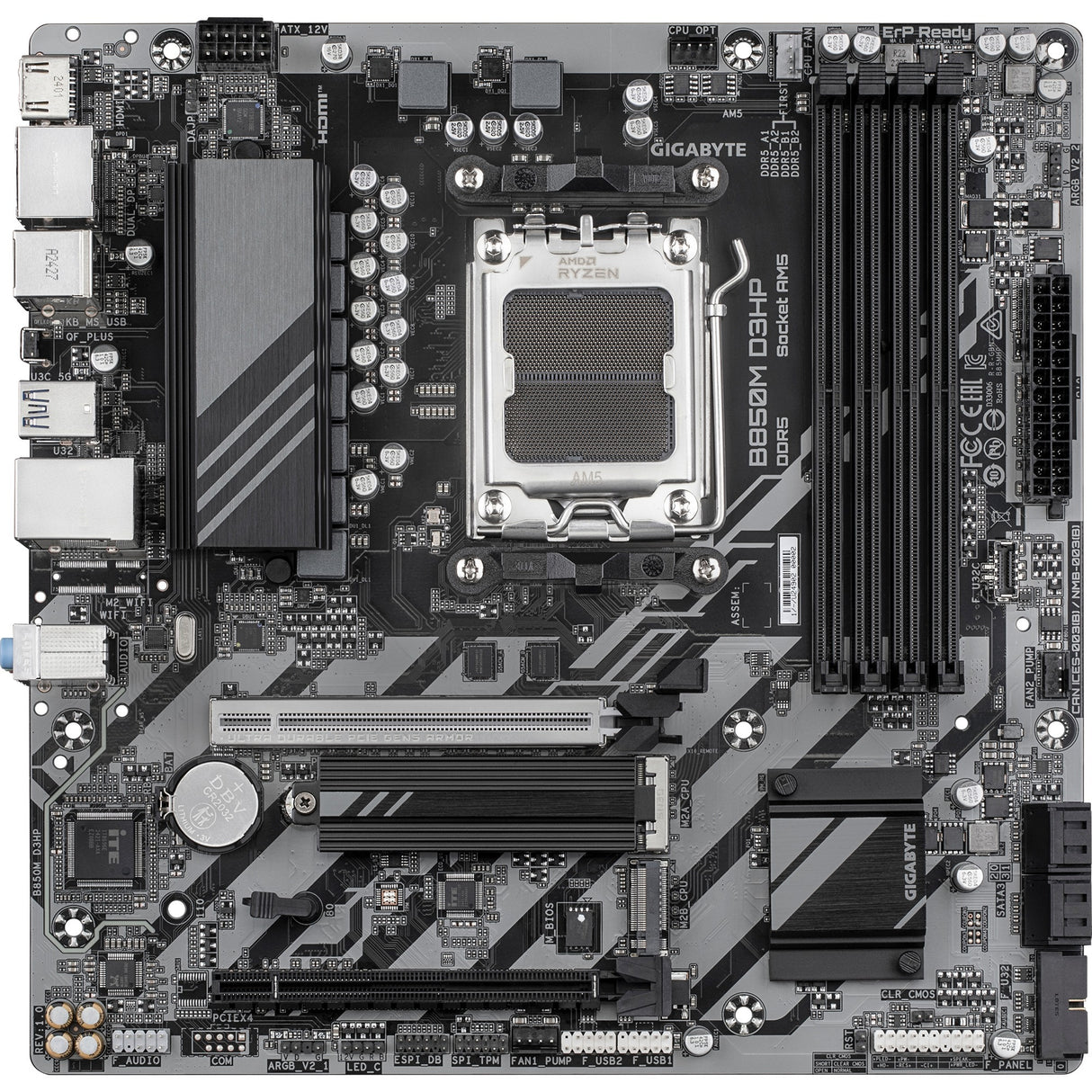 Carte mère Gigabyte b850m d3hp socket am5 (raid, gb-lan, son, µatx)