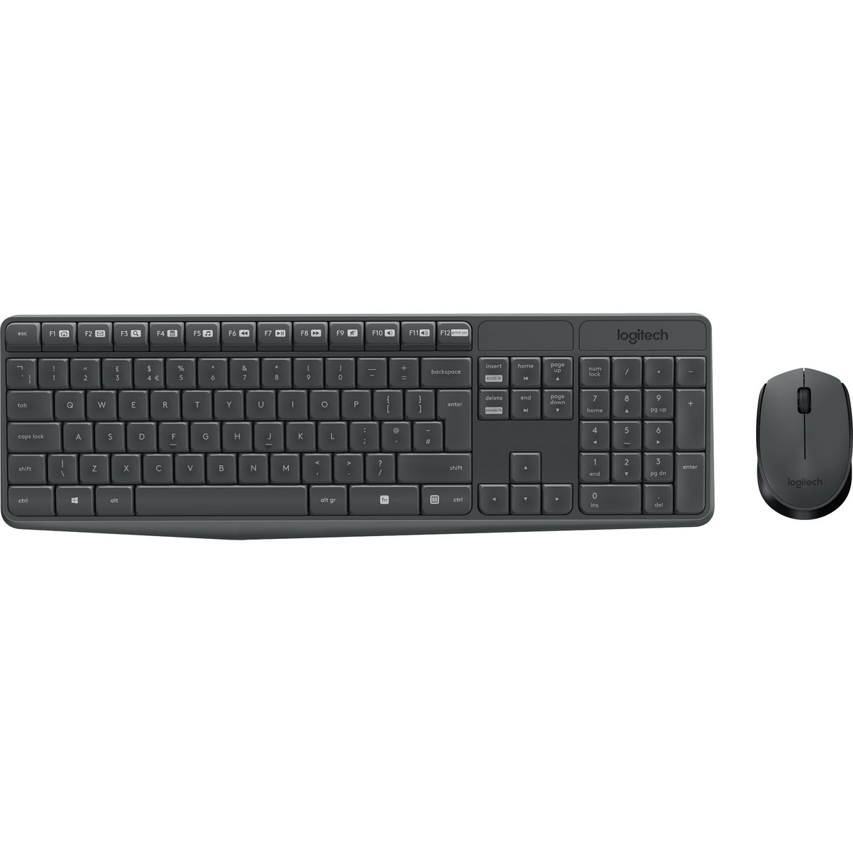 Logitech mk235 ensemble de bureau sans fil (noir, disposition américaine-internationale (qwerty))