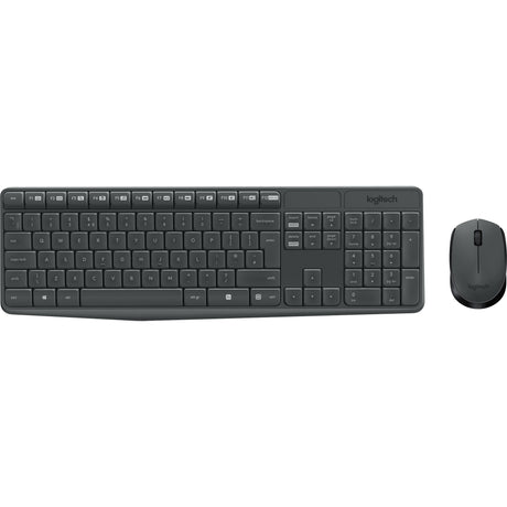 Logitech mk235 ensemble de bureau sans fil (noir, disposition américaine-internationale (qwerty))