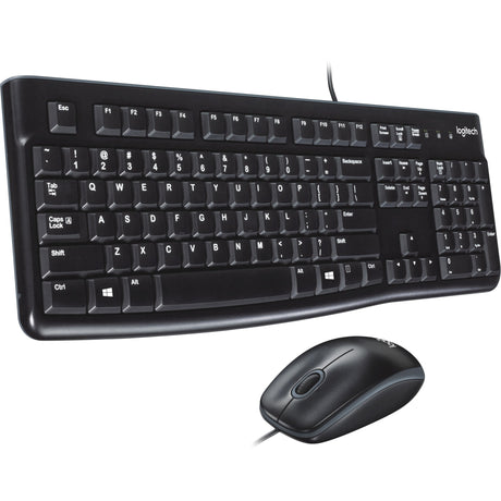 Ensemble de bureau Logitech mk120 (noir, disposition européenne (qwerty), dôme en caoutchouc)