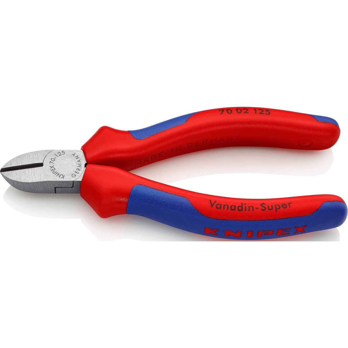 Pince coupante latérale Knipex noire atramentisée avec poignées multi-composants 125 mm - 7002125