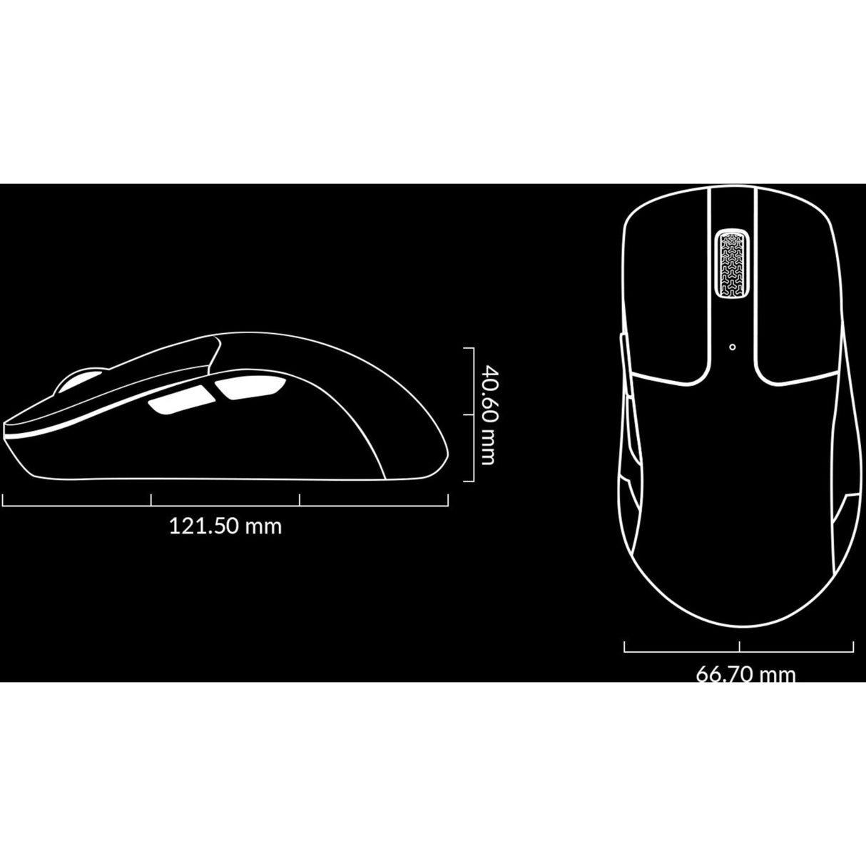 Souris de jeu sans fil Keychron m2 (noire)