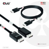 Club 3D DisplayPort 2.1 Câble certifié Vesa DP80 mâle-mâle (noir, 1,2 mètre, 4K 240 Hz, 8K 60 Hz, 80 Gbit/s)
