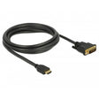 Delock Câble adaptateur bidirectionnel HDMI > DVI (24+1) (noir, 2 mètres)