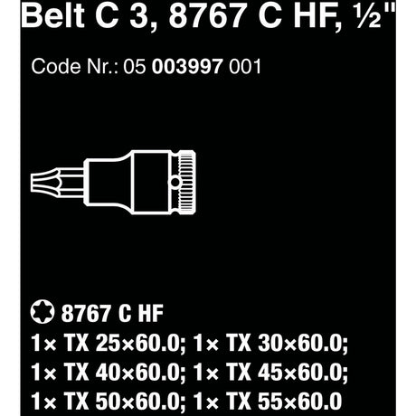 Ceinture WAA C 3 Ensemble de capuchon Zyklop, 1 2