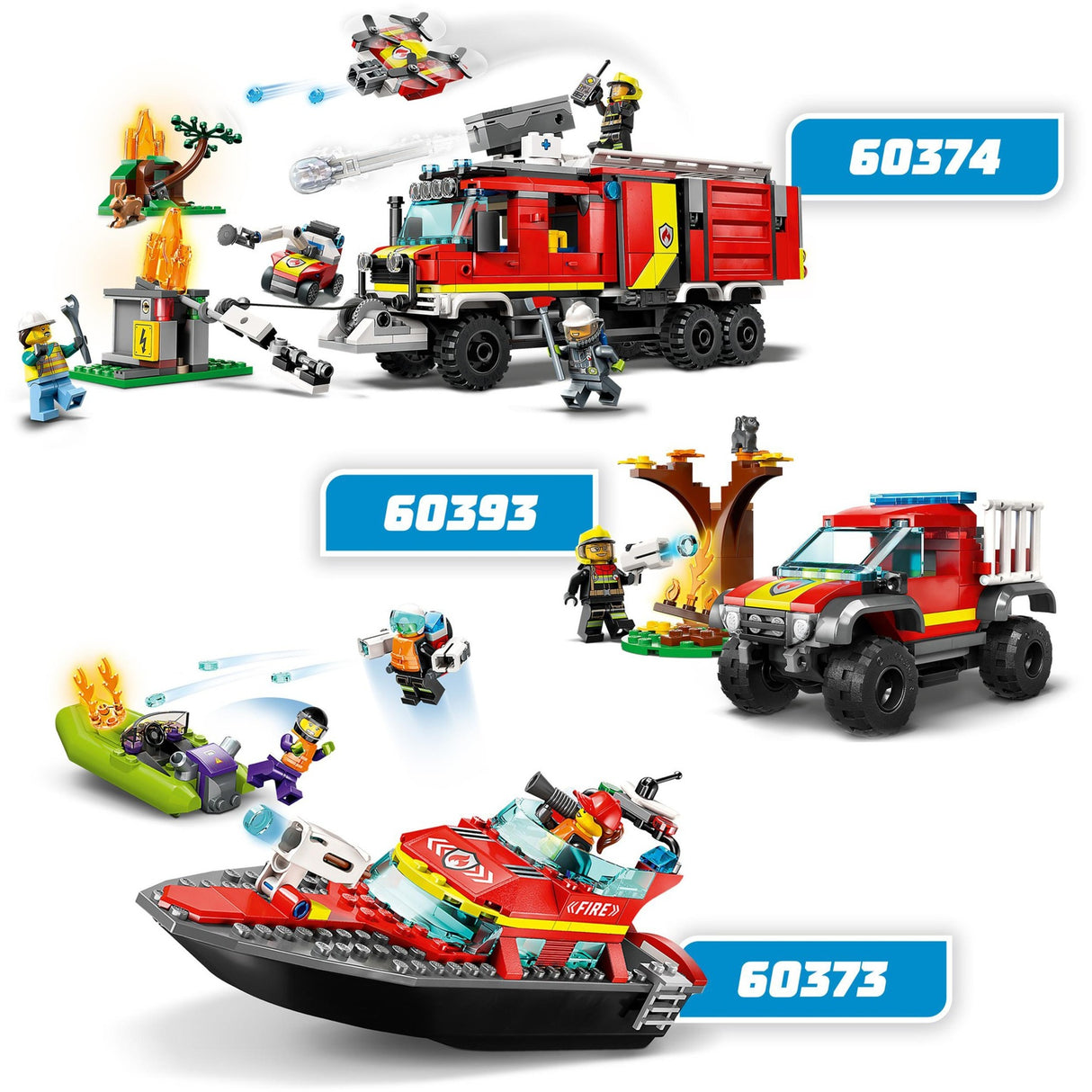 Jouet de feu de bateau de sauvetage Lego City pour enfants - 60373