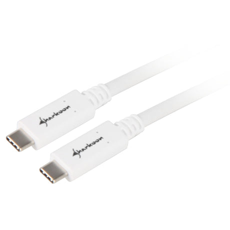 Câble Sharkoon USB-C 3.2 > USB-C (blanc, 0,5 mètre)