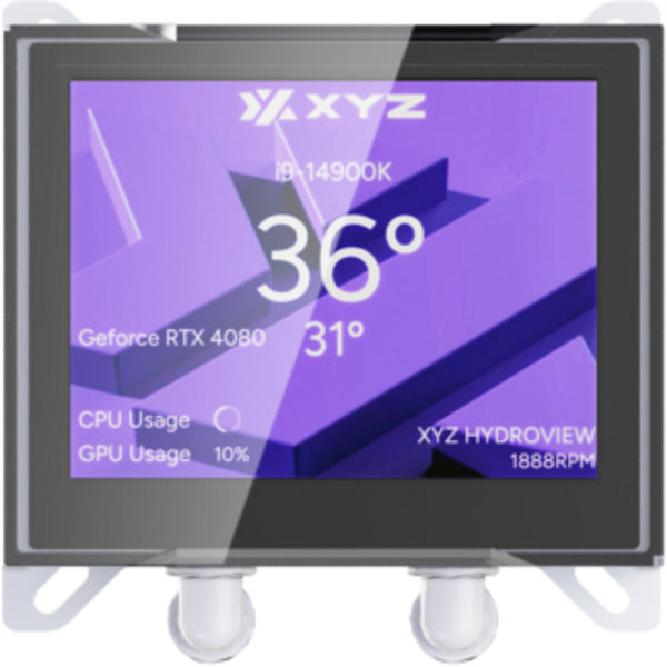 Xyz pc gear hydroview aio 360 refroidissement par eau (blanc, argb, pwm)