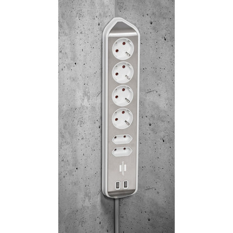 Brennenstuhl Brennenstuhl Estilo HoekstopContact 4 fois avec USB Charge Func