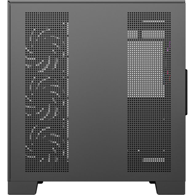 Boîtier tour midi Xyz PC Gear Tesseract A-RGB (noir | 2x USB-A | 1x USB-C | RVB | Verre trempé)