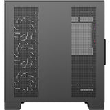 Boîtier tour midi Xyz PC Gear Tesseract A-RGB (noir | 2x USB-A | 1x USB-C | RVB | Verre trempé)