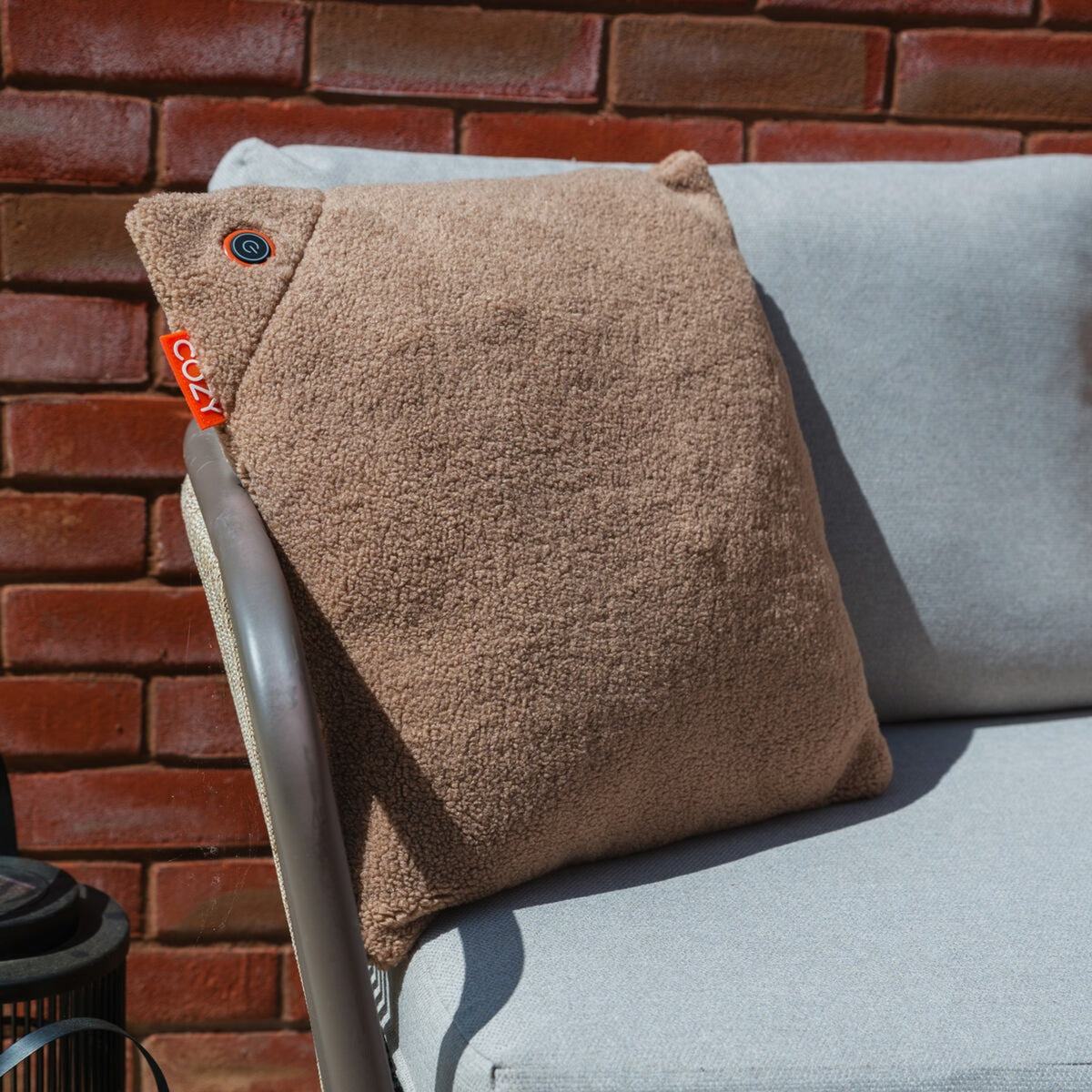 Coussin chauffant sans fil Cosy una Woolly 45 x 45 cm (marron clair, power bank 5000 mah)