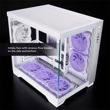 Boîtier Chieftec Visio Midi Tower (blanc | 2x USB-A | 1x USB-C | RVB | verre trempé)