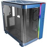 Boîtier tour midi Montech king 95 (bleu | 2x USB-A | 1x USB-C | RVB | verre trempé)