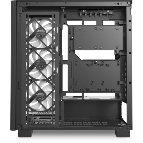 Boîtier tour midi Sharkoon Elite Shark CA500 (noir | 2x USB-A | 1x USB-C | RVB | verre trempé)