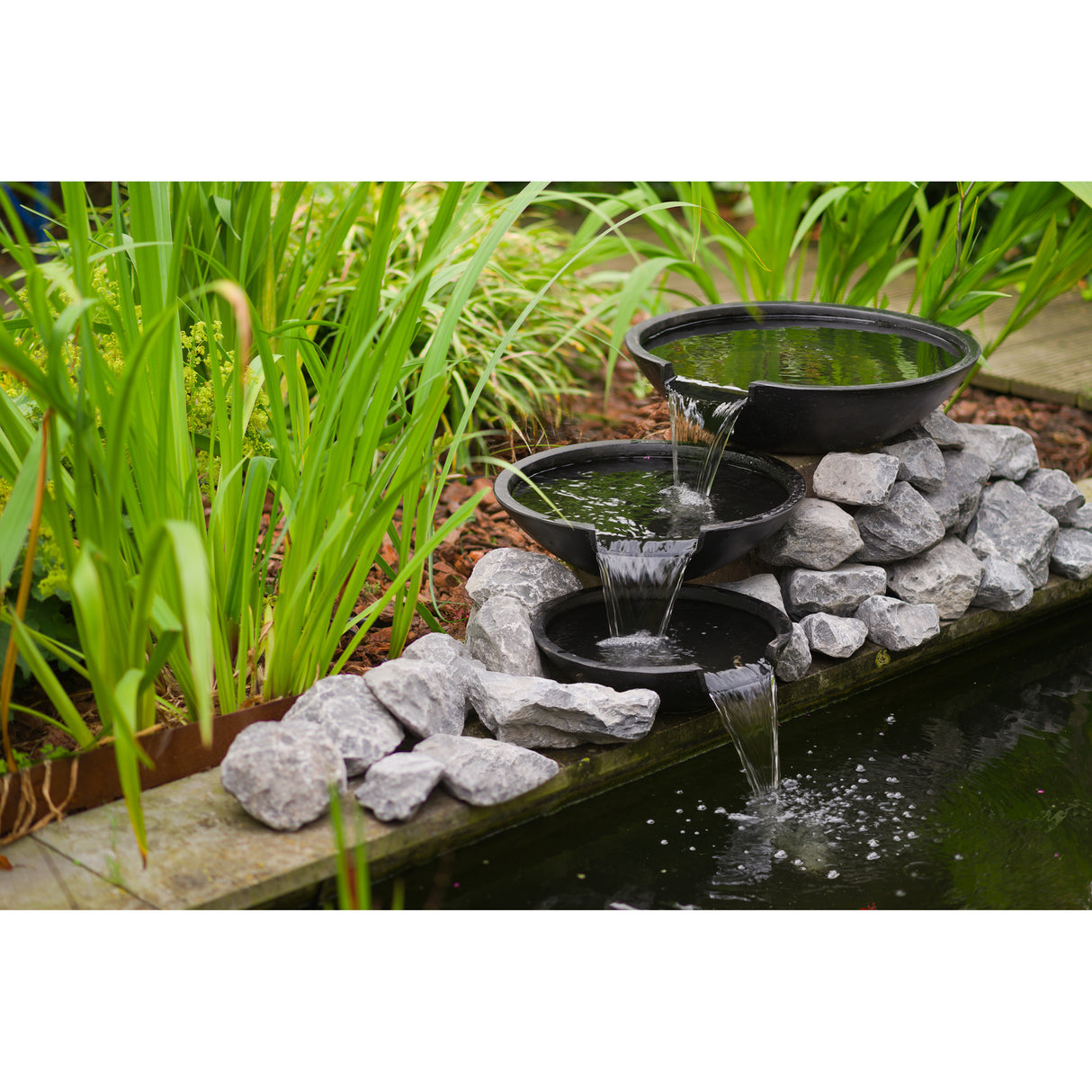 Ubbink - jeu d'eau acqua arte nova scotia 2 (noir, avec pompe 1600 l h)