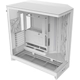 Boîtier tour midi Nzxt h9 flow rgb (blanc (mat) | 2x usb-a | 1x usb-c | rgb | verre trempé)