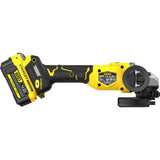 Meuleuse d'angle Stanley fatmax v20 18v 125mm (noir jaune, batterie et chargeur inclus, avec étui)