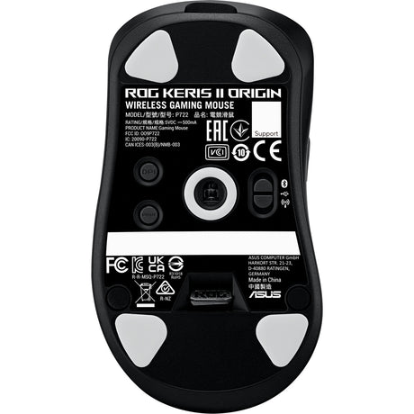 Souris de jeu Asus Rog Keris II Origin (noir, 42 000 DPI, RVB, USB, 2,4 GHz, Bluetooth)