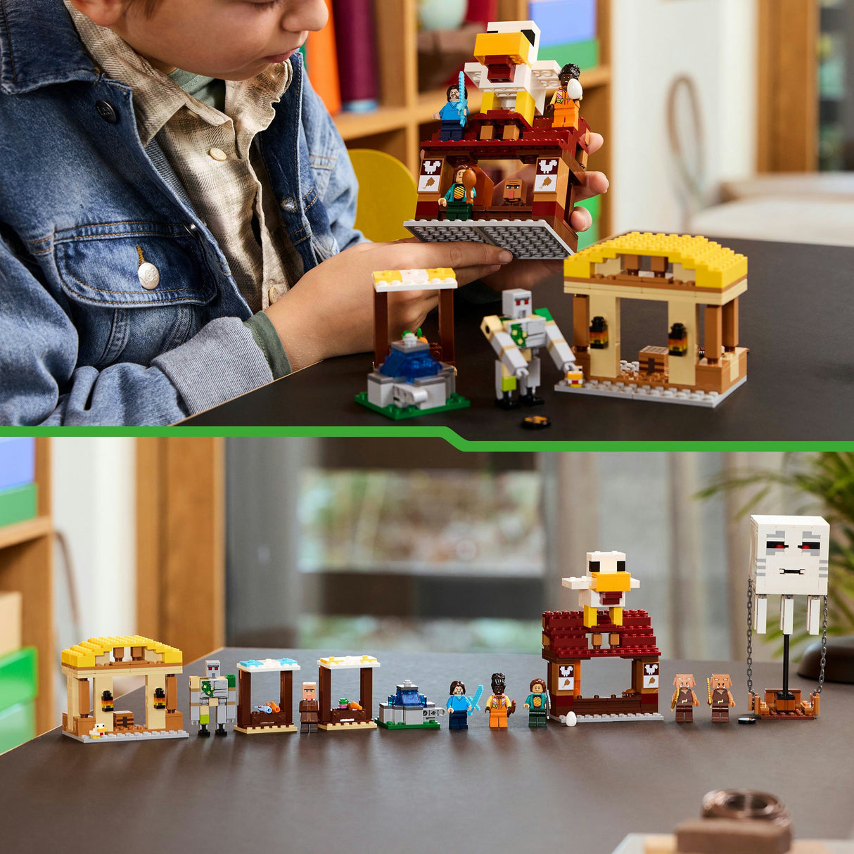 Lego Minecraft 21273 l'horrible attaque en ballon sur le village