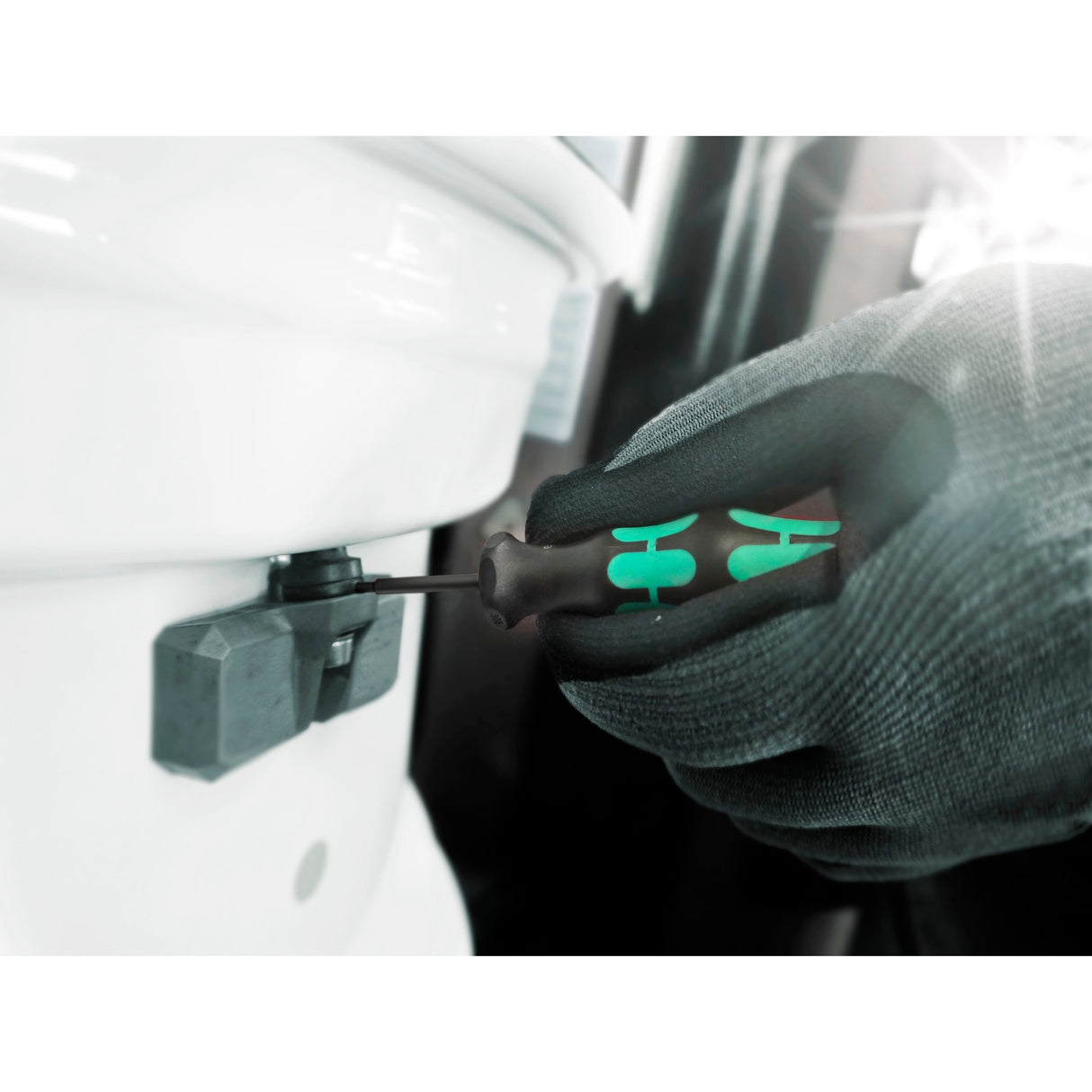 Wera 7440 41 42 Jeu de tournevis dynamométriques Kraftform 0,3-6,0 nm (noir vert, 27 pièces, avec mandrin sans clé Rapidaptor)