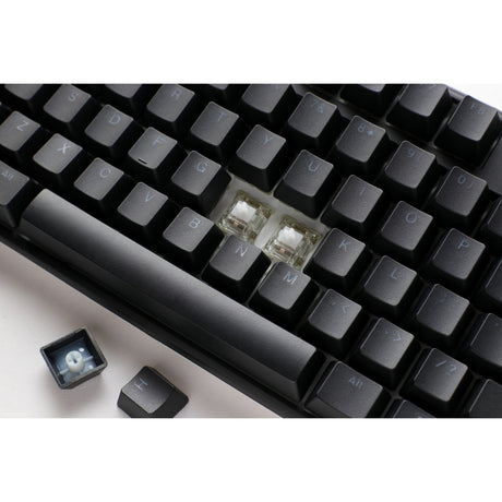 Clavier mécanique Ducky One 3 Classic TKL RVB (noir, disposition américaine (QWERTY), Cherry MX Silent Red, 80 % (TKL), LED RVB, PBT double-shot, remplaçable à chaud, mécanique de charlatan)