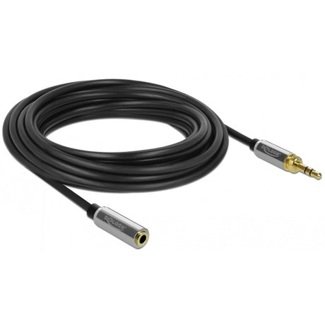 Delock câble d'extension jack stéréo 3,5 mm 3 broches mâle > femelle (noir, 5 mètres)