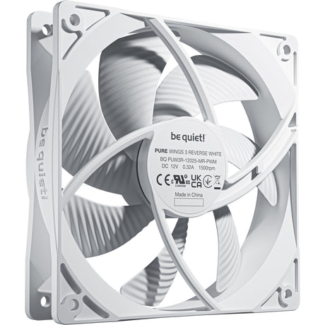 Soyez silencieux! pure ailes 3 ventilateurs de boîtier inversés (blanc, 3 pièces, 120 x 120 x 25 mm, pwm)