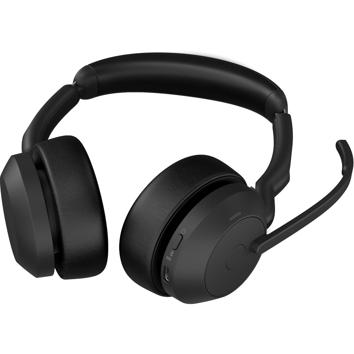 Jabra évolue2 55 - link390c ms stéréo avec support de chargement casque supra-auriculaire (noir, stéréo, microsoft teams, usb-c, link380c)