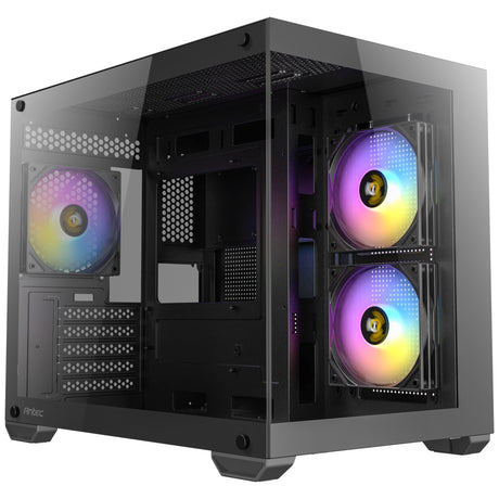 Boîtier mini tour Antec cx600m argb (noir | 3x usb-a | verre trempé)
