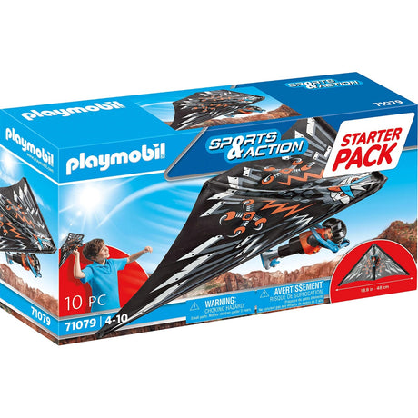 Playmobil sports action - pack de démarrage jouets de construction deltaplane (71079)