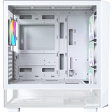 Boîtier tour midi Montech x5 (blanc | 2x USB-A | 1x USB-C | verre trempé)