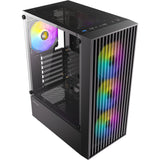Boîtier tour midi Antec ax27 rgb Elite (noir | 3x USB-A | verre trempé)