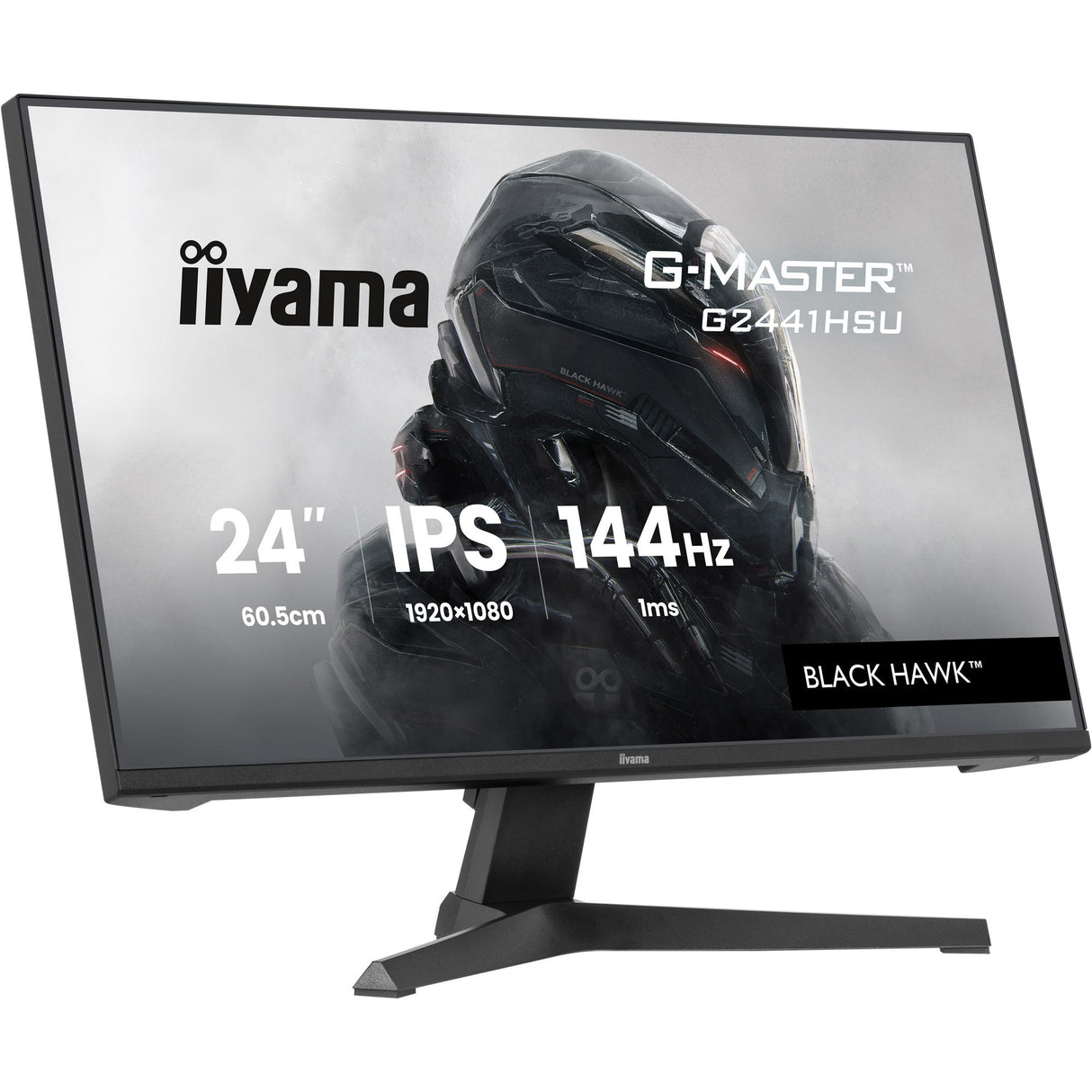 Moniteur de jeu Iiyama G-Master Black Hawk G2441HSU-B1 23,8 (noir, HDMI, DisplayPort, 2x USB-A, USB-B, 144 Hz)