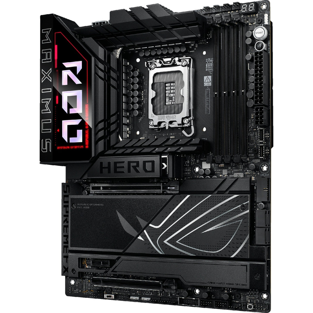 Carte mère Asus Rrog Maximus Z890 Hero Socket 1851 (noir, RAID, 2,5 Go-LAN, 5 Go-LAN, Wi-Fi 7, BT, Sound, ATX)
