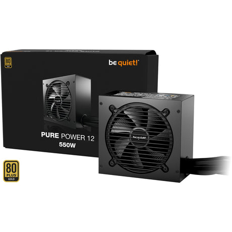 Soyez silencieux! alimentation pure power 12 550 watts (noir, 2x pcie)