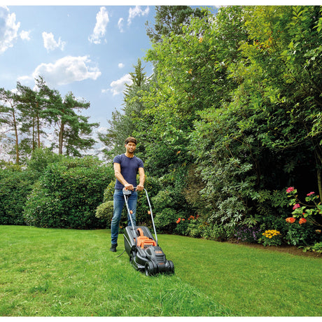 Tondeuse à gazon Black+decker 1000w 32cm + coupe-herbe 250w (noir orange, pelouses jusqu'à 250m²)