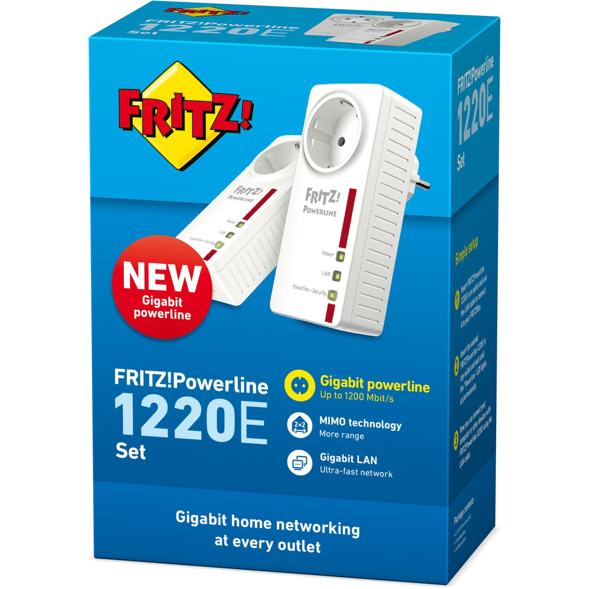 Avm Fritz! Powerline 1220E Set International