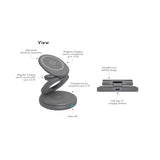 Icy box – chargeur sans fil pliable 3 en 1 (anthracite, ib-sh101-ch)