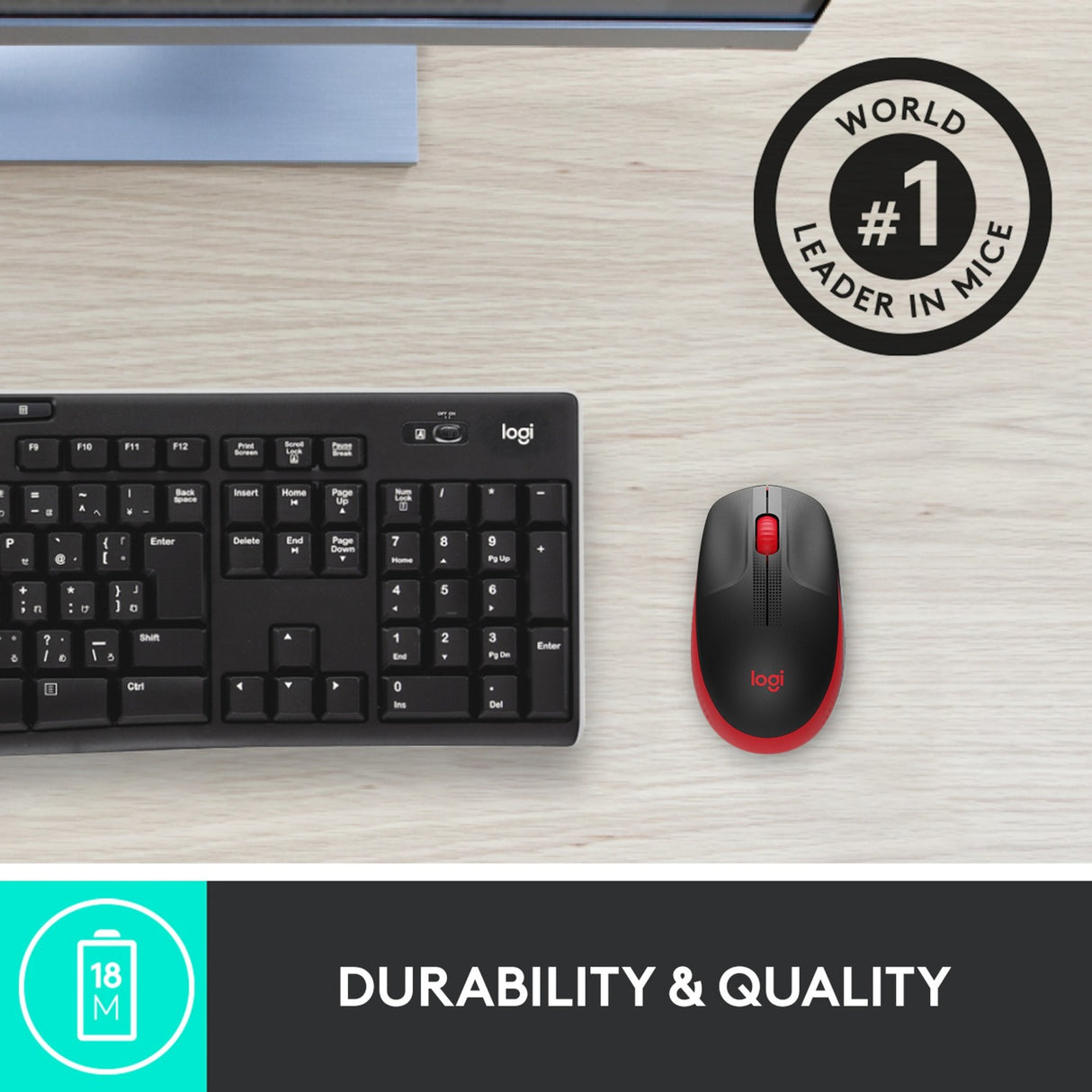 Logitech M190 Souris sans fil pleine grandeur