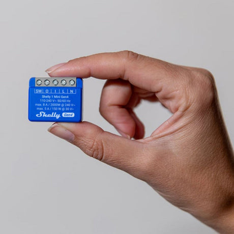 Relais Shelly 1 mini gen4 (bleu, bluetooth 4.2, wi-fi)